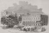 SPAIN. Barcelona-the Square of the Plaza 1842 old antique print picture