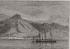SPAIN. Off the Mouth of the Bidassoa 1873 old antique vintage print picture