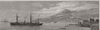 MADEIRA. The Seine laying the Brazilian submarine Cable. Portugal 1873 print