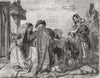 SPAIN. A letter-writer, Seville-painted by J. Phillip 1854 old antique print