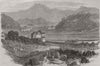 HONG KONG. The Cemetary and the Racecourse 1866 old antique print picture