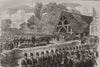 TORONTO. Funeral of Canadian Volunteers killed by the Fenians 1866 old print