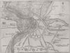 ANTWERP. Map of the new fortifications. Belgium 1866 old antique chart