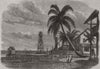 PANAMA. Colon, Panama. Colon, Central America. Lighthouse Point 1865 old print