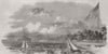 NEW YORK. The Battery, New York, from the Bay 1849 old antique print picture