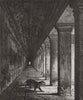 CAMBODIA. Angkor Wat. W Colonnade Temple Angkor Wat, Cambodia 1868 old print