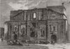 CHILE. terrible calamity Santiago Chile; Ruins Compania Church 1864 old print