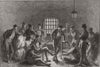 SPAIN CIVIL WAR. Carlist prisoners in the Moorish prison of the Alhambra 1873