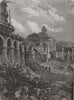 PERU. Peru Earthquake 1868. The Jesuits' Church 1868 old antique print picture
