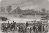 LONDON. Rowing. Boat race on the Thames 1860 old antique vintage print picture