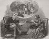 ROMANCE. Pair of Leap-Year Valentines 1872 old antique vintage print picture