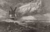 SURREY. A Windy Day, by EM Wimperis 1872 old antique vintage print picture