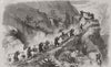 CHINA. A Mountain Pass 1859 old antique vintage print picture