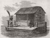 THAILAND. Siamese (Thai) Bamboo Hut 1857 old antique vintage print picture