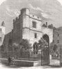LONDON. Allhallows Staining Church, Mark-Lane 1870 old antique print picture