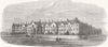 DEVON. Wonford House, Exeter, retreat for the insane 1870 old antique print