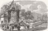 DEVON. The Royal Cruise-visit of Her Majesty to Dartmouth 1856 old print