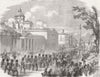 WHITEHALL. Return of Troops from the Crimea-the Guards.  1856 old print