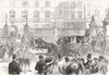 LONDON. Arrival of the Foreign Ambassadors 1864 old antique print picture