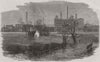 SALFORD. View in front of The Crescent. Manchester 1866 old antique print