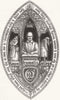 SURREY. Great Seal for the Royal Dramatic College 1858 old antique print