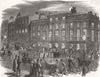 LONDON. The London Season-the Arrival c1847 old antique vintage print picture