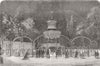 LONDON. Cremorne Gardens. The Crystal Platform 1857 old antique print picture