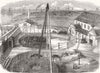 GREENWICH.Transatlantic Telegraph Cable ready for shipment at Morden Wharf 1857