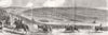 SUSSEX. The volunteer field-day at Brighton. throwing out skirmishers 1862