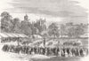 LANCASTER.Floral musical & athletic festival. Springfield Park. Lancashire 1865
