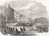 NOTTINGHAM. The Election riot in the Great Market-Place. Nottinghamshire 1865