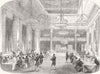 DUBLIN CASTLE. Grand banquet to the Knights of St. Patrick. Ireland 1857 print