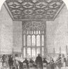 HOUSE OF COMMONS. Palace of Westminster. Committee-Room. London 1857 old print