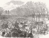 WINDSOR GREAT PARK. The Long Walk. Berkshire 1871 old antique print picture