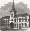 HARTLEPOOL. New townhall. Durham 1866 old antique vintage print picture
