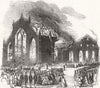 EDINBURGH. Burning of Greyfriars' Church. Scotland 1845 old antique print
