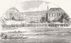 RICHMOND-UPON-THAMES. Rowing, in front of the Castle Hotel 1851 old print