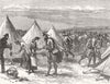 LONDON. Arrival of volunteers in the Southern camp. The London Scottish 1872