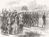 AUTUMN CAMPAIGN. Oxford University Volunteers in the Southern camp 1872 print