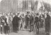LONDON. Reception of the Sultan at Guildhall 1867 old antique print picture