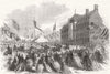 LONDON. arrival of His Royal Highness 1867 old antique vintage print picture