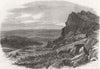 LEICESTERSHIRE. Beacon Hill, Charnwood Forest 1866 old antique print picture