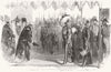 LONDON. HRH the Duke Cambridge at Mansion House Lord Mayor 1855 old print
