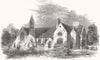 EFFINGHAM. Village Schools. Surrey 1857 old antique vintage print picture