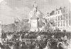 LONDON. Unveiling of the Cobden Statue in High Street, Camden Town 1868 print