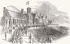WALES. Opening of the Swansea New Grammar School 1853 old antique print