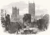 LINCOLN. Ruins of the Bishop's Old Palace. Lincolnshire 1869 antique print