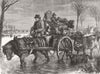 LINCOLNSHIRE. Flooded out in Lincolnshire 1869 old antique print picture