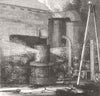 FACTORIES. Smelting furnace; Bessemer Furnace 1856 old antique print picture