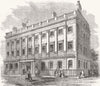 LONDON. West-End branch Bank of England (Uxbridge House)  c1855 old print